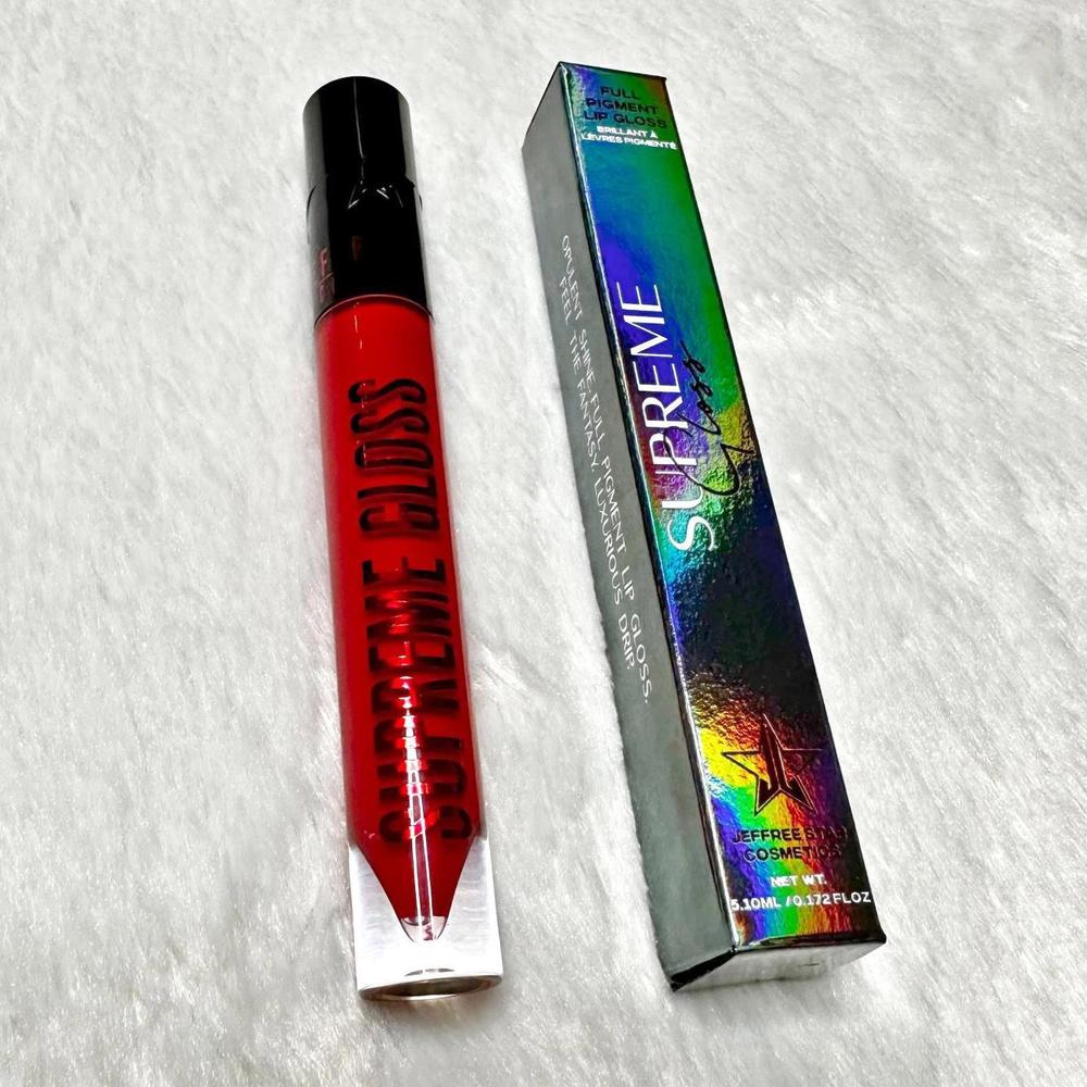 NIB Jeffree Star Ltd Ed Supreme Gloss Full Pigment Lip Gloss Red Full Sz 5.10ml